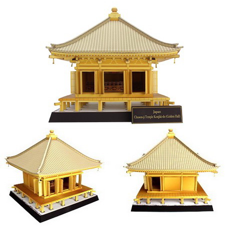 Japan Chuson-ji Temple Konjiki-do (Golden Hall) - Храм Тюсондзи. Золотой зал Кондзикидо