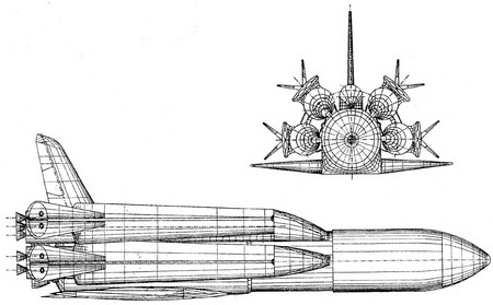 Проект полностью многоразовой ракеты-носителя «Энергия-2» - ГК-175  (СССР)